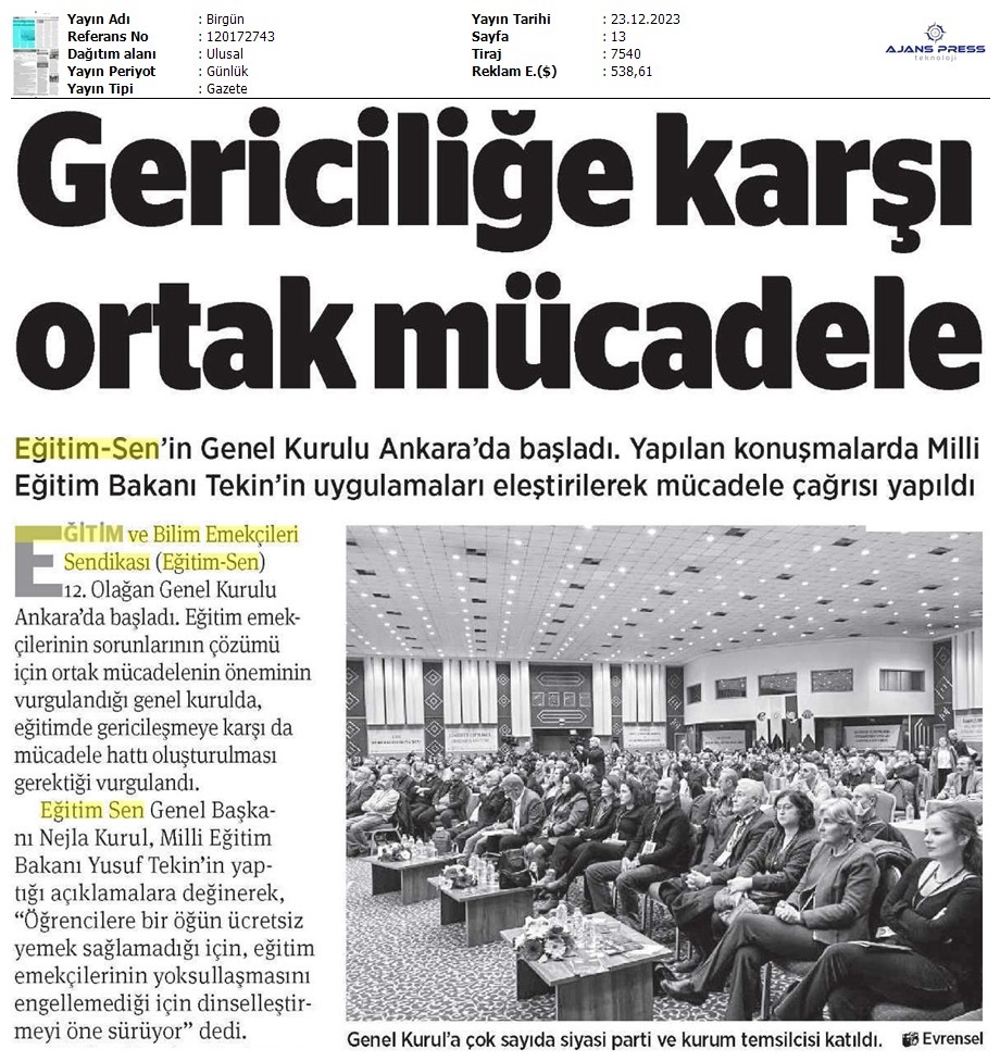 Gericiliğe Karşı Ortak Mücadele / Birgün