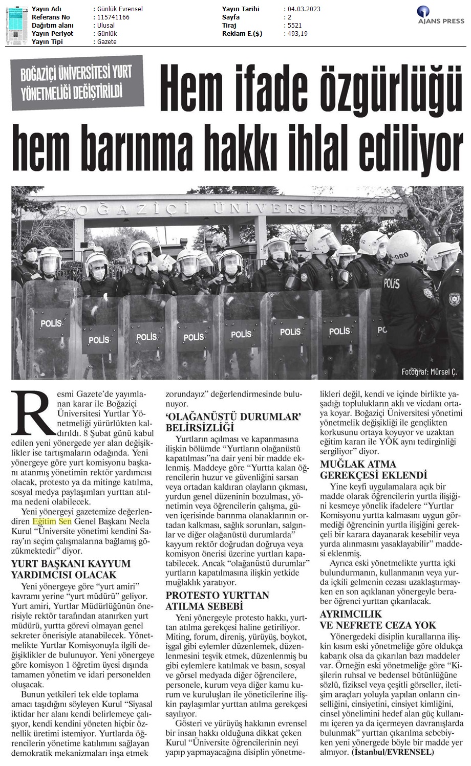 Hem İfade Özgürlüğü Hem Barınma Hakkı İhlal Ediliyor / Evrensel