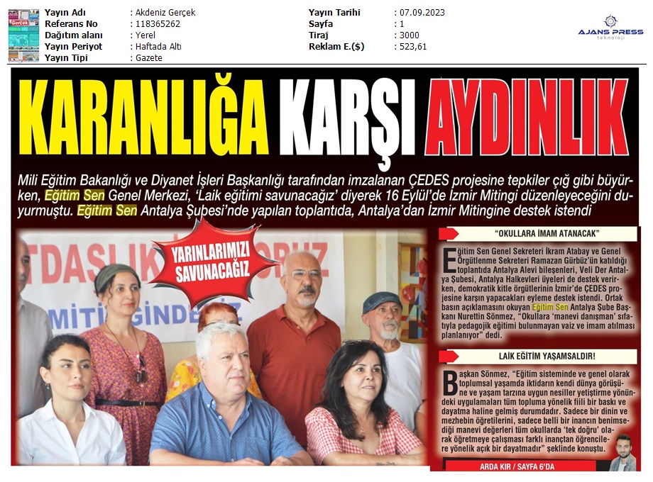 Karanlığa Karşı Aydınlık / Akdeniz Gerçek