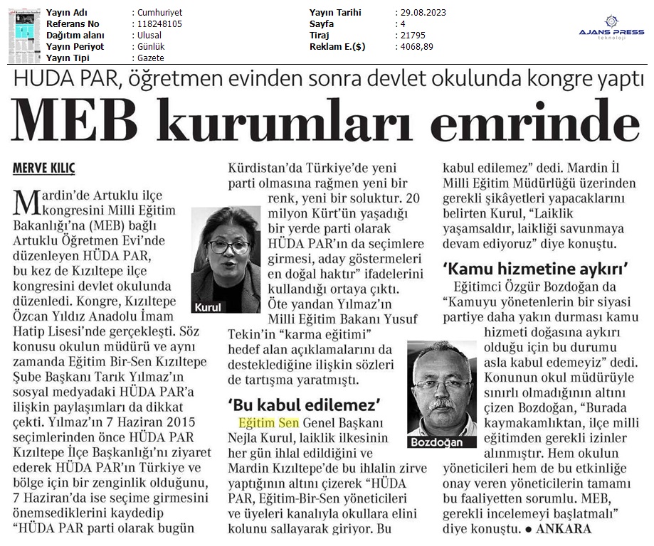 MEB Kurumları Emrinde / Cumhuriyet
