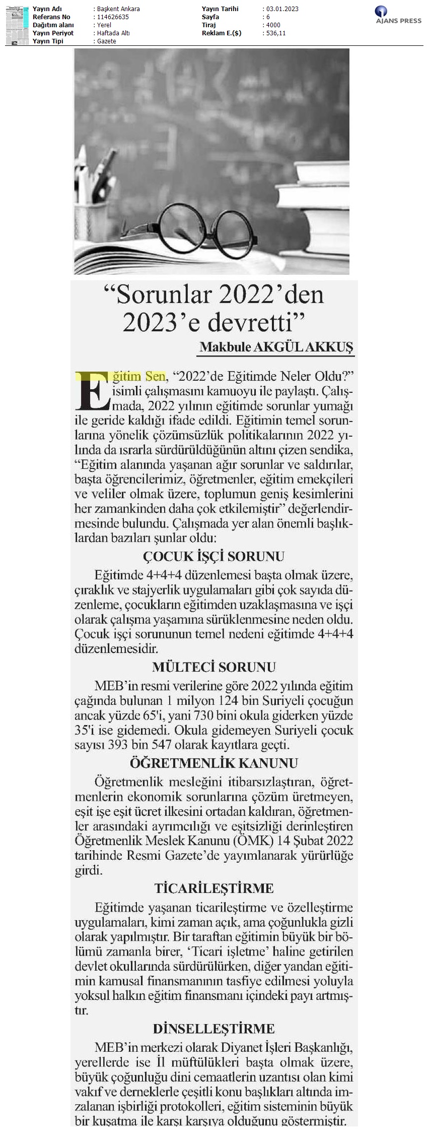 Sorunlar 2022’den 2023’e Devretti / Başkent Ankara
