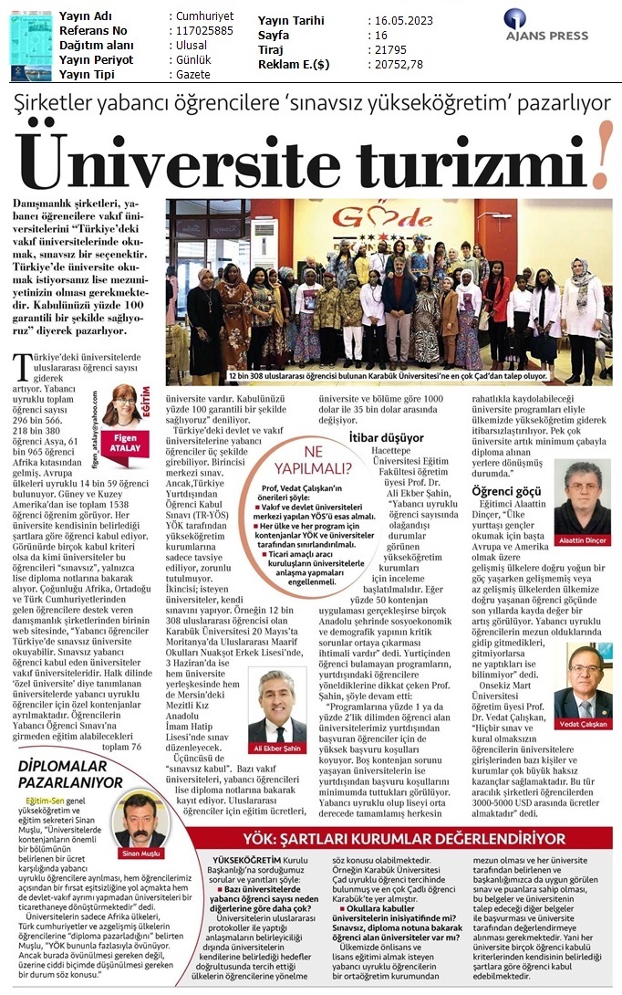 Üniversite Turizmi! / Cumhuriyet