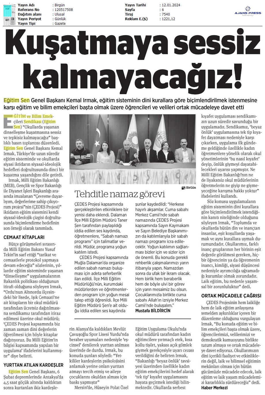 Kuşatmaya Sessiz Kalmayacağız! / Birgün