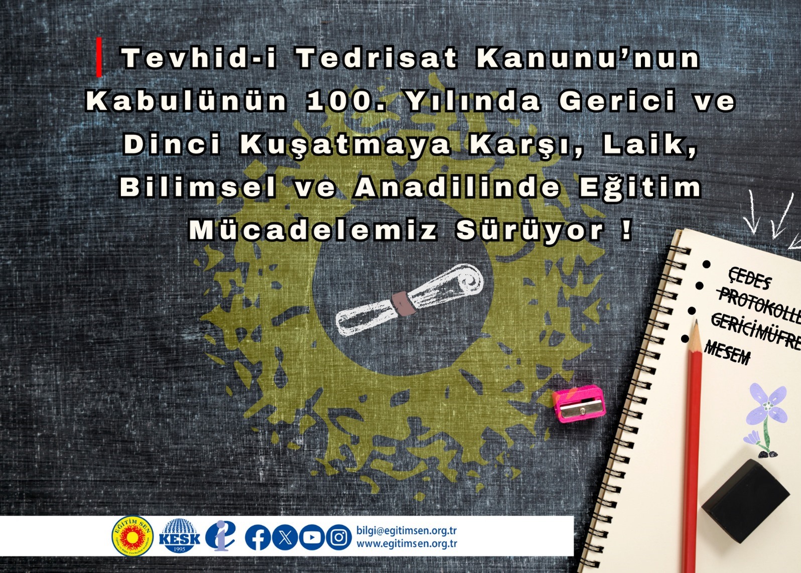 Laik ve Bilimsel Eğitim Karşıtı Politika ve Uygulamalara Derhal Son Verilmelidir!