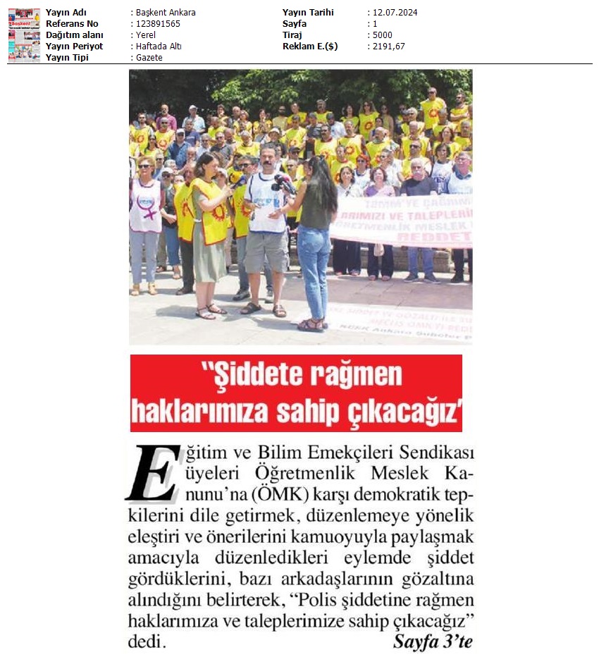 "Şiddete Rağmen Haklarımıza Sahip Çıkacağız" / Başkent Ankara