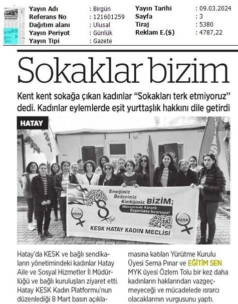 Sokaklar Bizim / Birgün