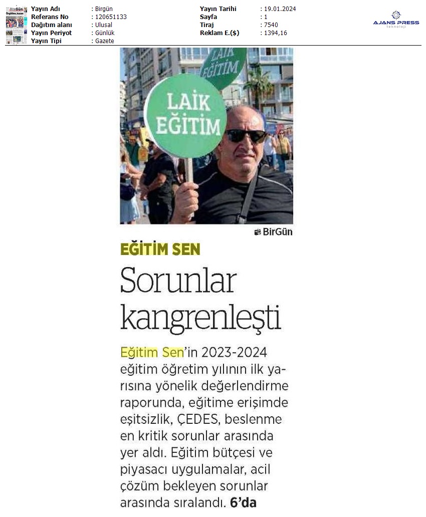 Sorunlar Kangrenleşti / Birgün