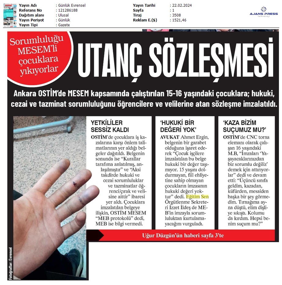 Utanç Sözleşmesi / Evrensel
