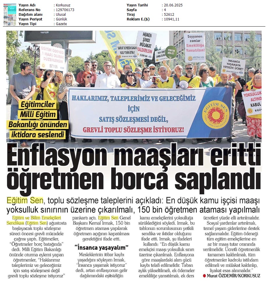 Enflasyon Maaşları Eritti, Öğretmen Borca Saplandı / Korkusuz