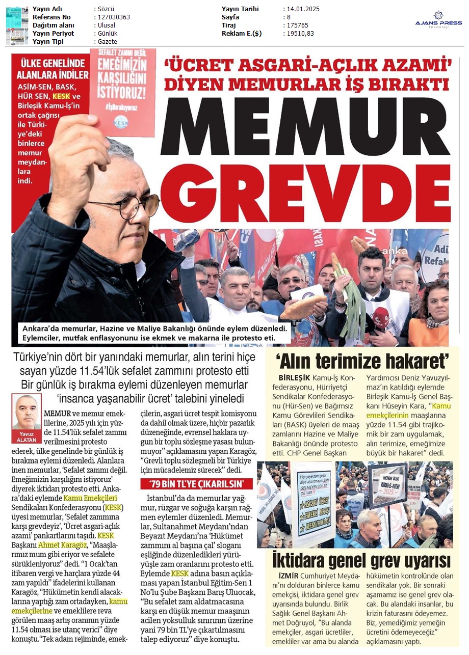 Memur Grevde / Sözcü