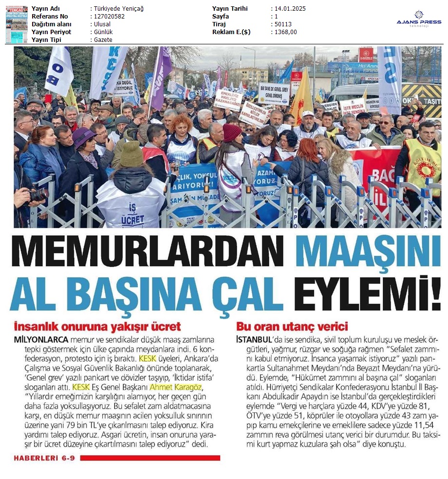 Memurlardan Maaşını Al Başına Çal Eylemi! / Türkiye'de Yeniçağ