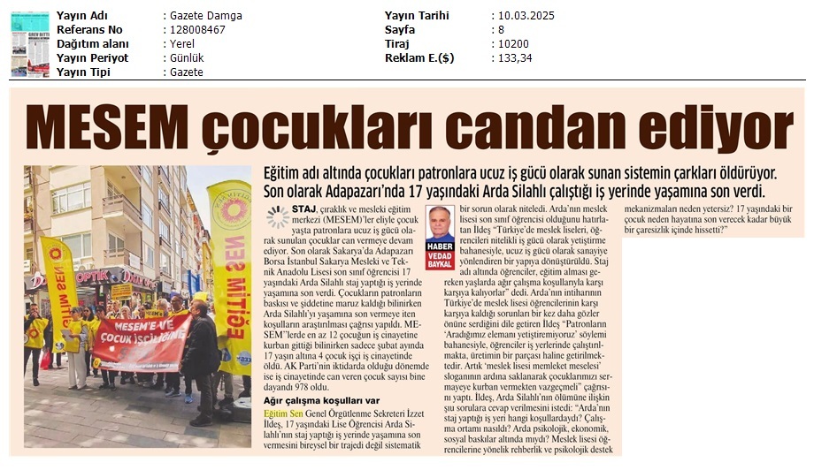 MESEM Çocukları Candan Ediyor / Gazete Damga